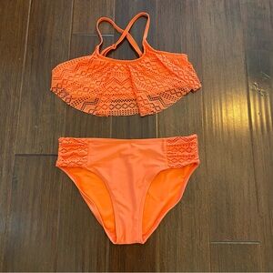 Kids Swim Orange Bikini Set by Sugar & Jade - Girls XL (16/18)
